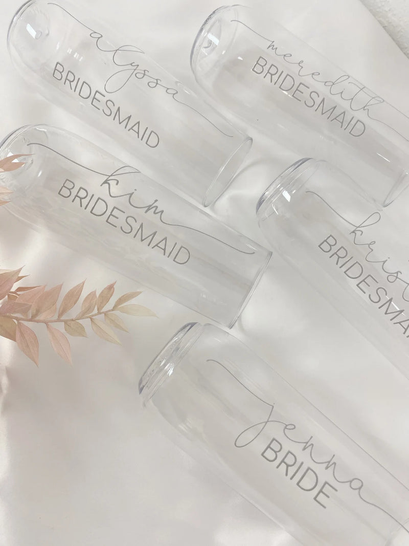 Bridesmaid champagne flutes- bridesmaid gift- personalized flute- bridesmaid proposal- glass champagne custom for bridal party wedding