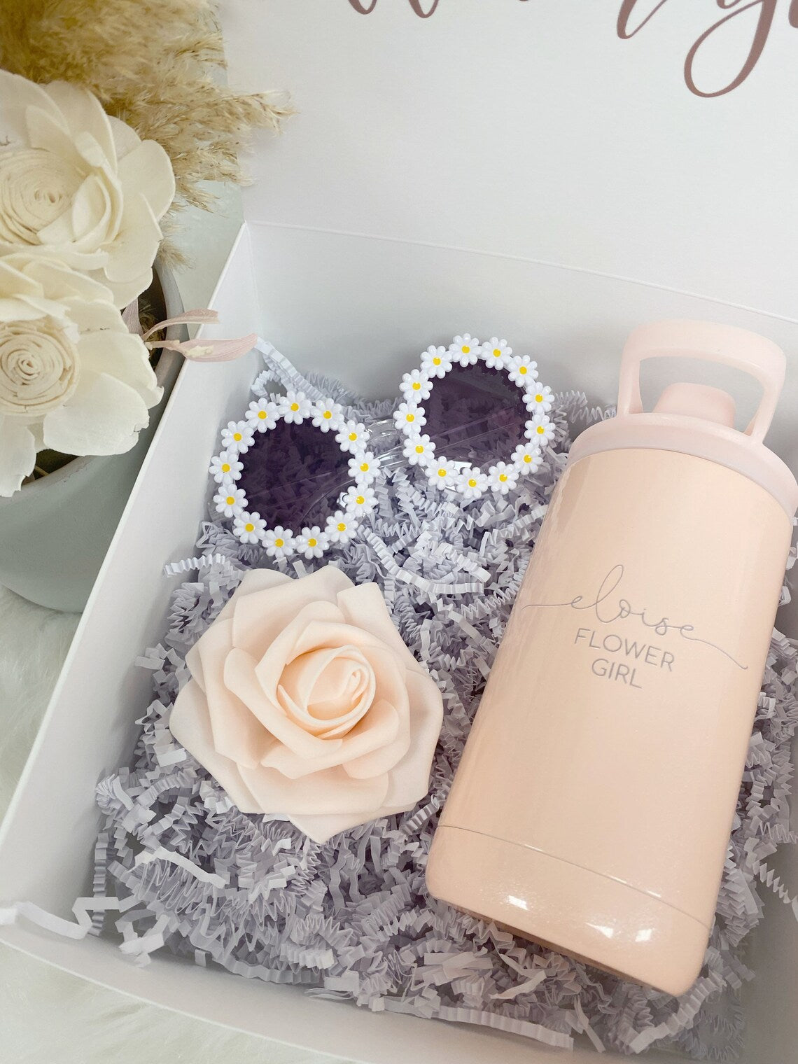 Flower girl proposal gift box- will you be my flower girl- petal patrol- gift for flower girl sippy cup water bottle- flower girl tumblers