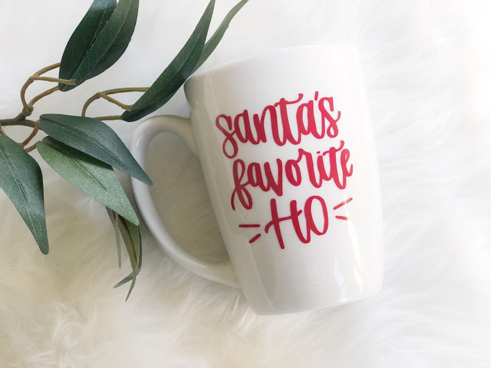 Santas favorite ho mug- christmas mugs- funny christmas mug- santa baby let it snow mug- mug for Christmas - best friend Christmas gift idea