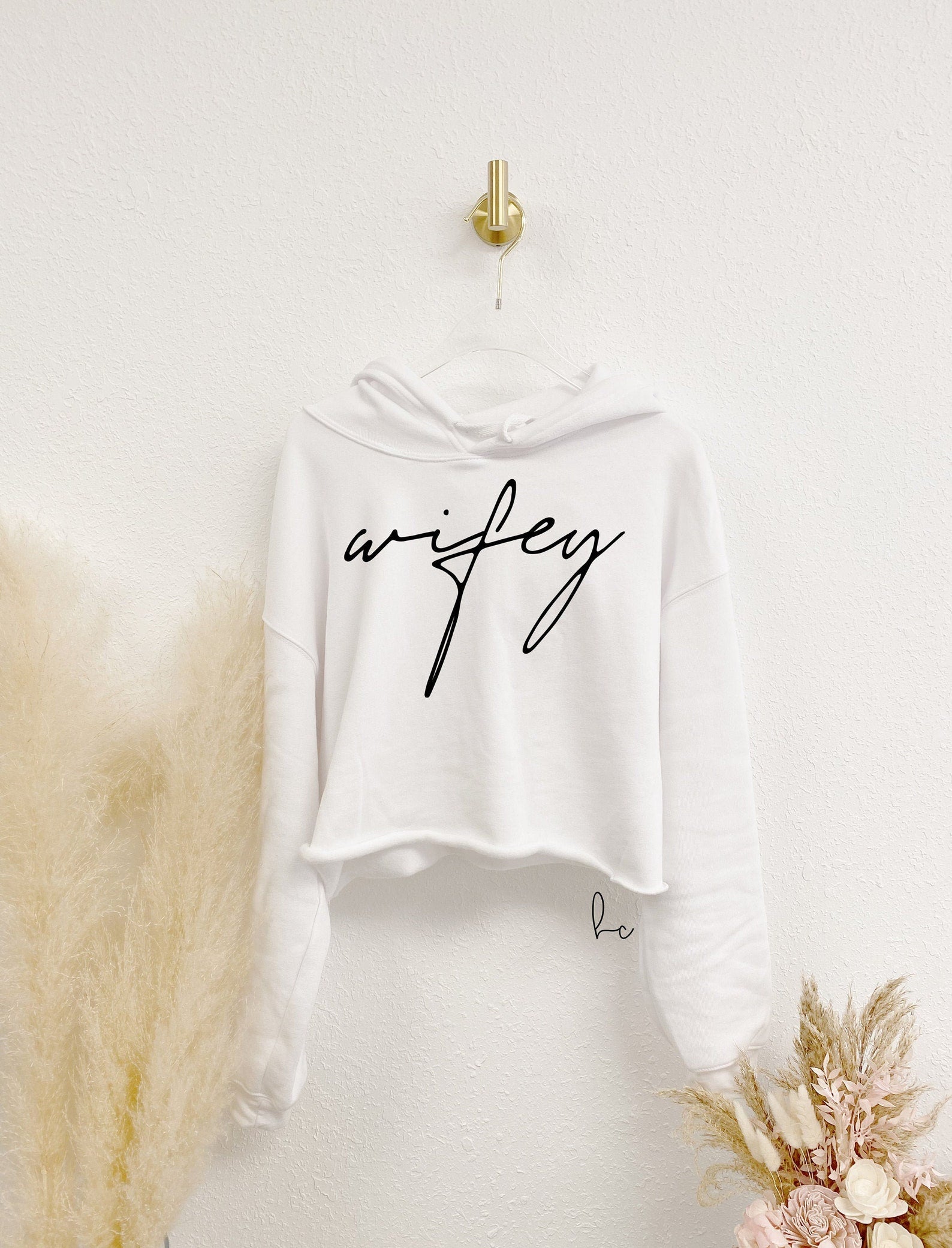 Wifey cropped hoodie sweater- bride sweaters- personalized future mrs wifey sweaters- engagement gift for bride to be bachelorette