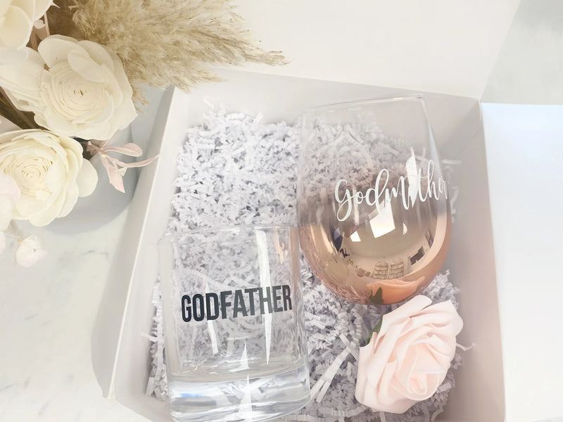 Will you be my godmother gift- godparents proposal gift baby announcement idea- fairy godmother tumbler- aunt gift- godfather whiskey glass  Bestseller