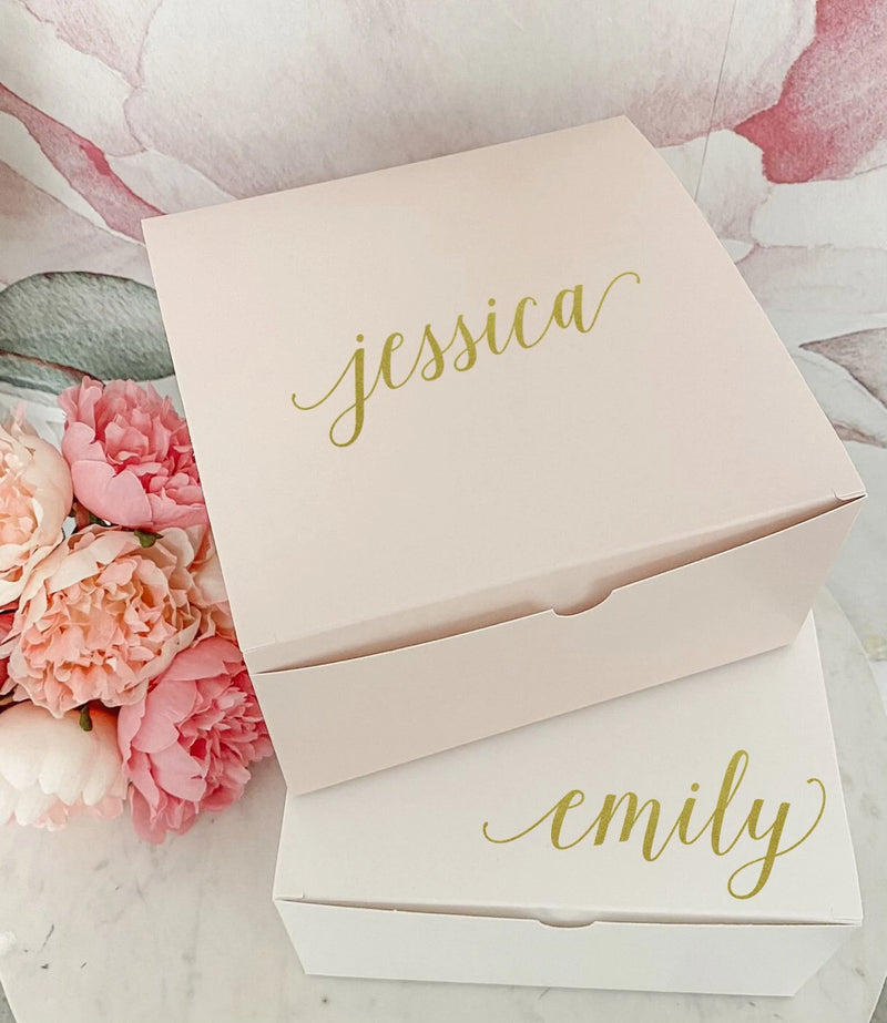 Bridesmaid initial proposal boxes- gift boxes with names- will you be my bridesmaid boxes- personalized custom gift boxes- bridesmaids gifts