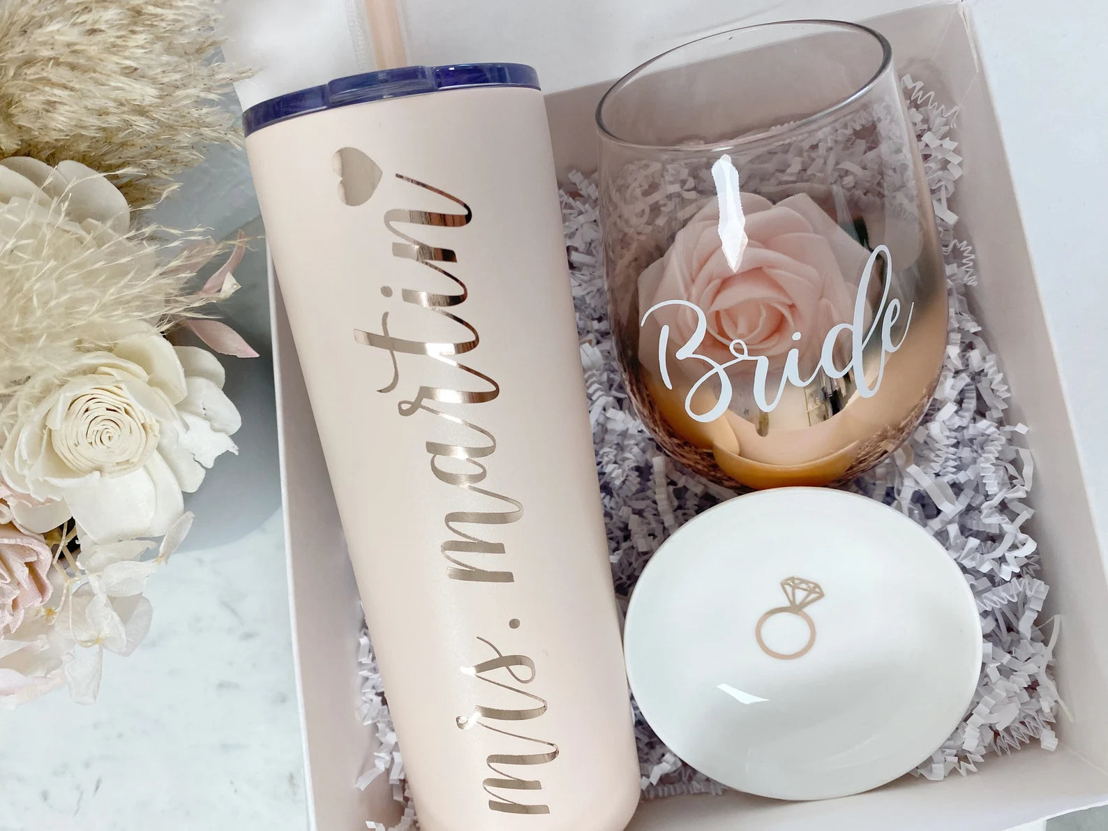 Future mrs gift box gifts Bride to be personalized tumbler coffee mug- wifey engagement box idea bridal shower gift box set- bride ring dish