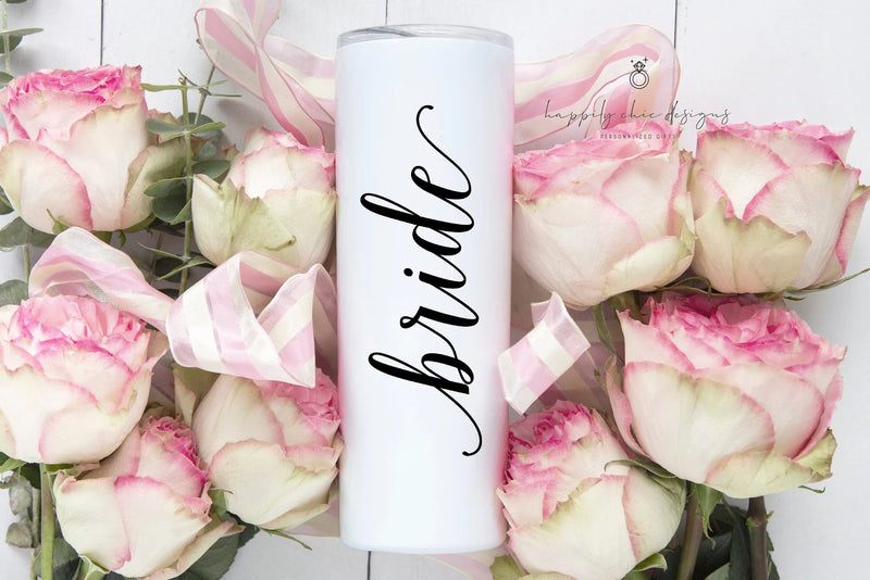 Personalized Pink Rose Tall Tumbler