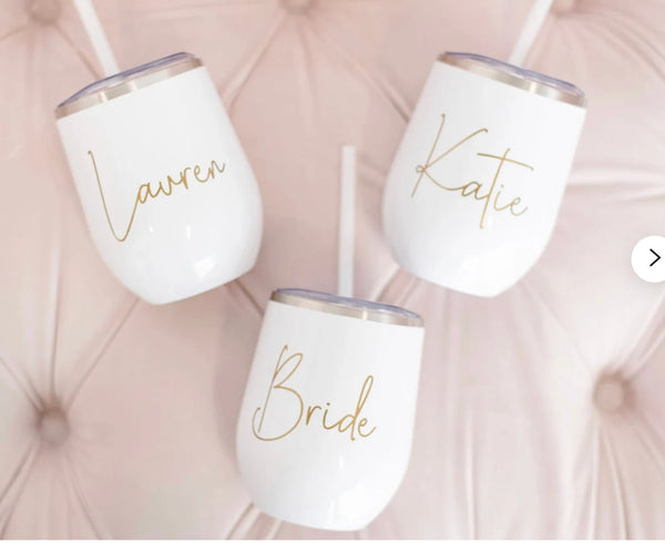 Bridesmaid proposal gift box- personalized bridesmaid wine tumbler - bridesmaid pajamas pjs - bridal party robes - will you be my moh box