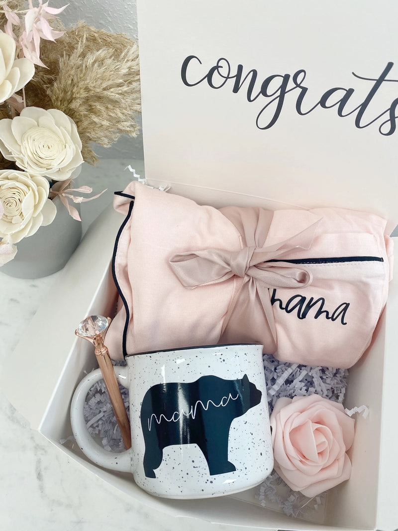 Mama bear mug gift set for new mom- mommy mug - Mother's Day gift for mom-  baby shower gender reveal gift idea- baby announcement gift idea