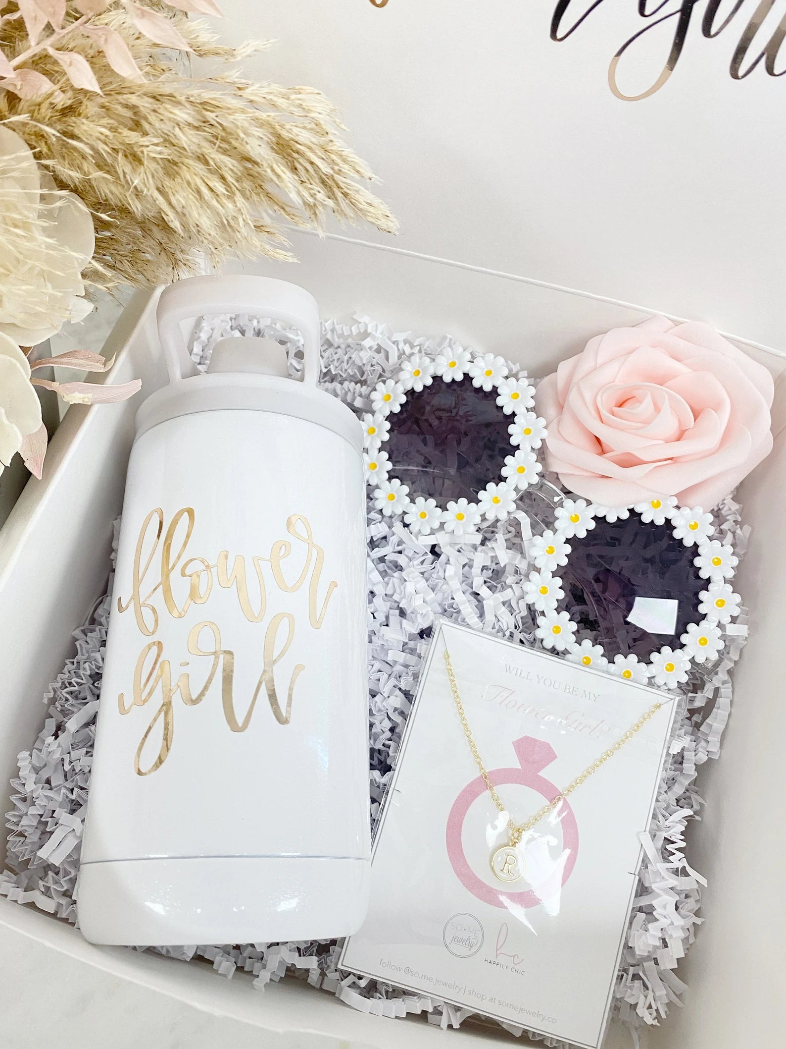 Flower girl proposal gift box- will you be my flower girl- petal patrol- gift for flower girl sippy cup water bottle- flower girl tumblers