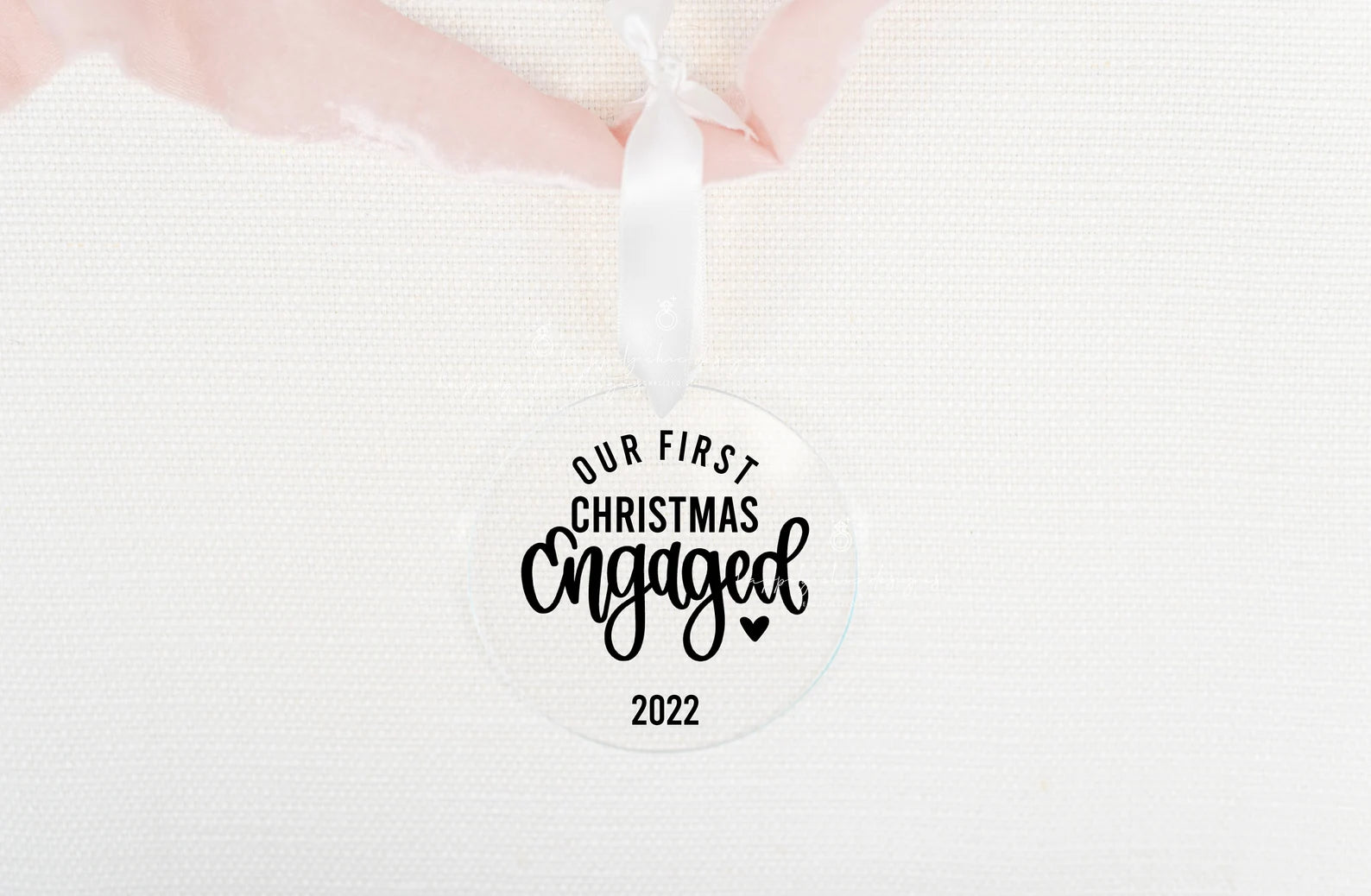 Our first Christmas engaged 2022 ornaments- engagement gift idea- christmas gift idea for bride to be- future Mrs acrylic ornaments- holiday