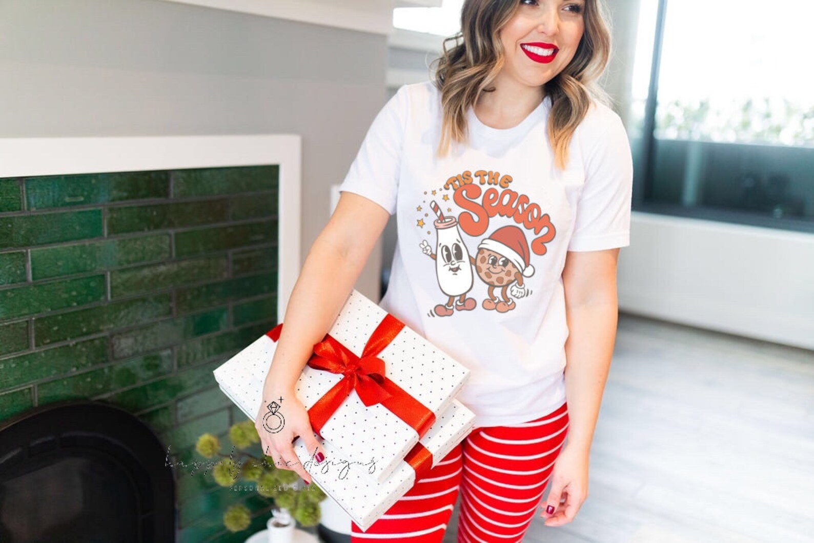 Retro Christmas it’s the season shirt- matching family Christmas Xmas tees- cookies and milk vintage christmas crew merry and bright