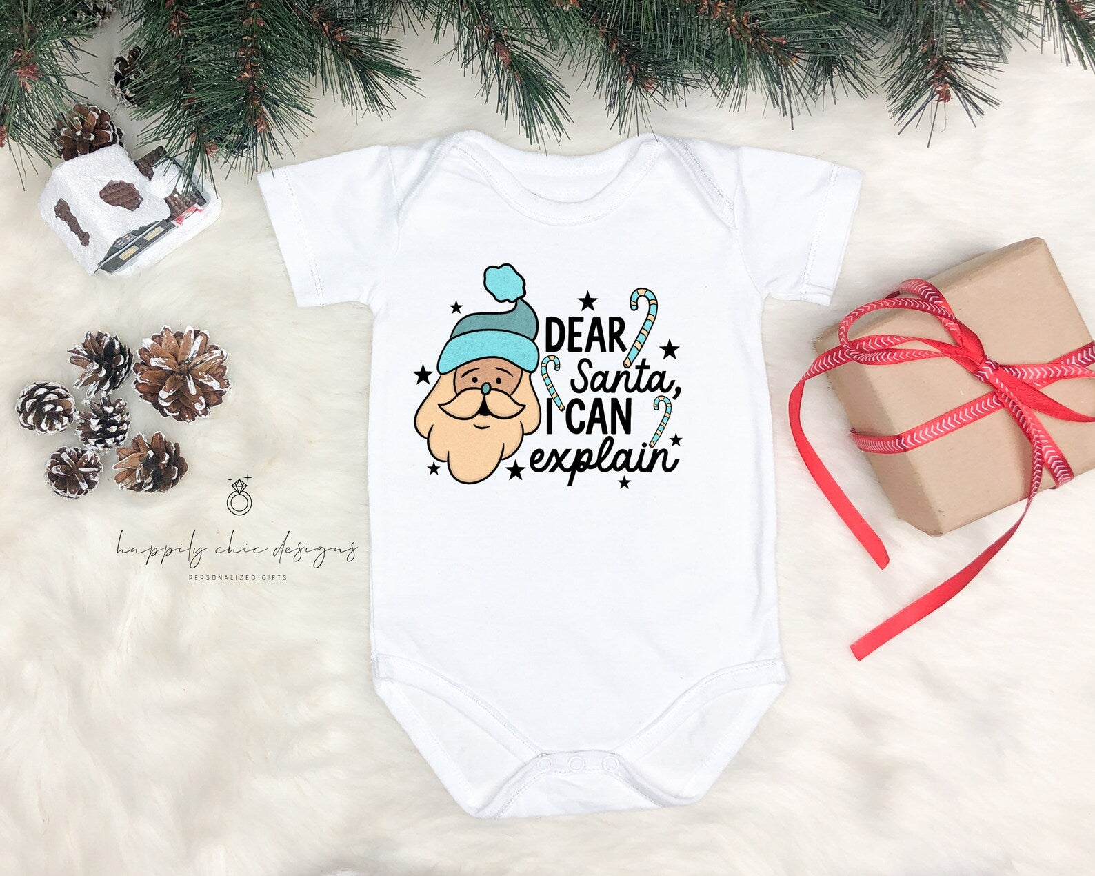 Dear santa i can explain kids youth Christmas shirts- funny matching family sibling shirts for christmas morning santa baby first christmas