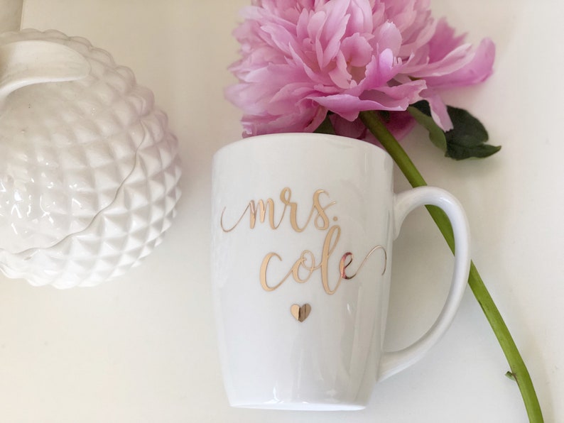 Personalized bride mrs mug- rose gold bride mug- future mrs mug- bridal shower mug- engagement gift mug idea - mrs mug- wifey mug- mrs gifts