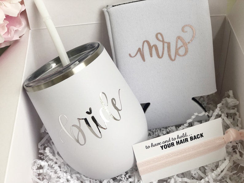 Bride stainless steel tumbler- bride gifts- bride mug- future mrs bachelorette weekend wine tumbler - engagement gift for bride - nash bash