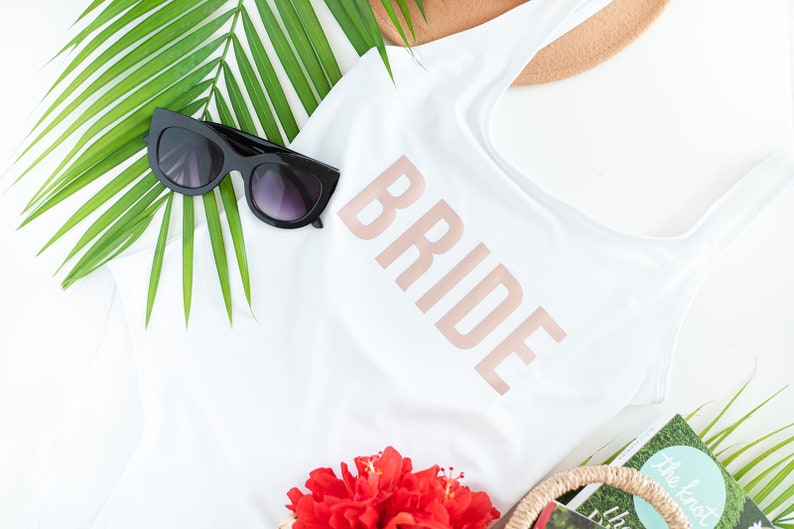 Bride bachelorette bathing suit- honeymoon swimsuit- one piece bathing suit for bride- just married wifey honeymoon vibes swimwear wifey