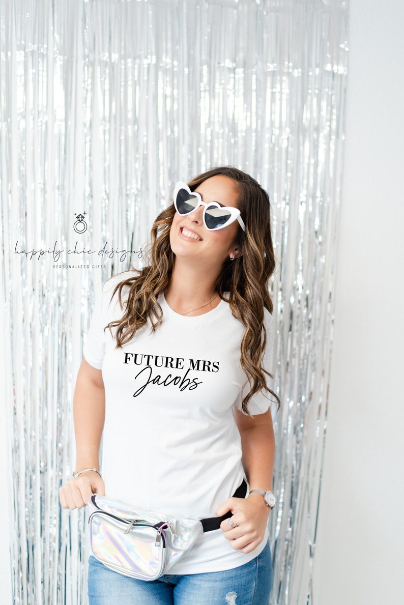 Future mrs lucky mr T-shirt- engagement gift for couple- mr and mrs honeymoon shirts- gift for the couple bride to be groom matching shirts