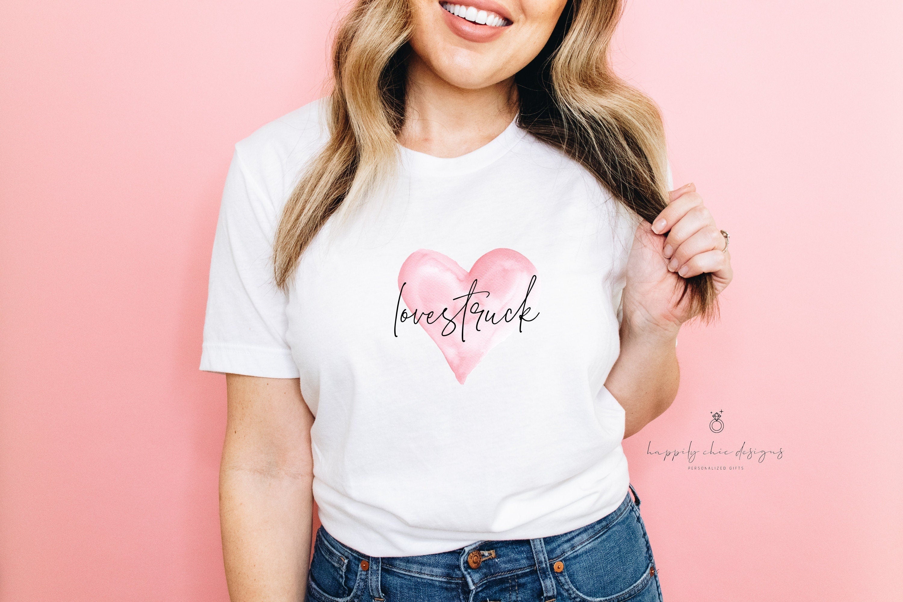 Lovestruck shirt- Valentine’s Day shirts- galentines day gift- gift for valentine- custom shirts- pink valentine shirts- sweet heart shirts