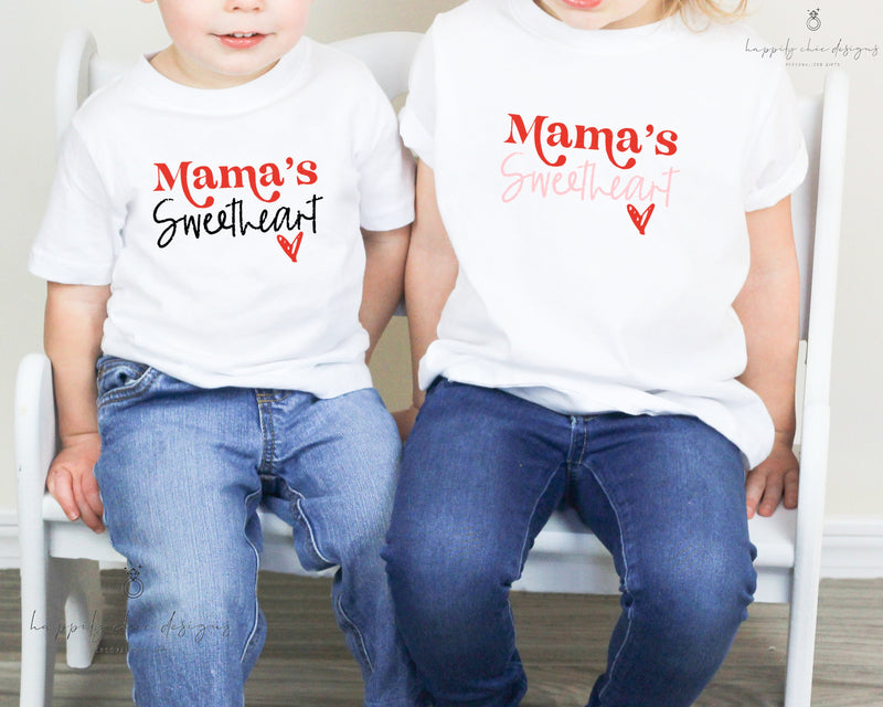 Mama's sweetheart baby bodysuit valentines day t-shirt idea for kids -cute funny sweetheart heart breaker baby tee- youth valentines day