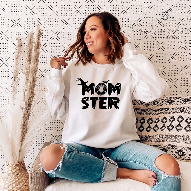 Momster sweater - fall sweaters- halloween themed sweaters - mama mom sweaters- funny halloween sweater Tshirt - halloween