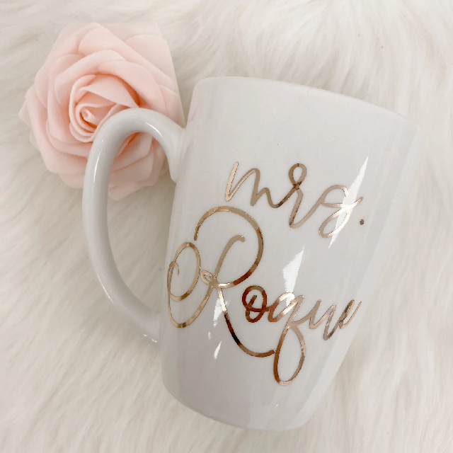 Personalized bride mrs mug- rose gold bride mug- future mrs mug- bridal shower mug- engagement gift mug idea - mrs mug- wifey mug- mrs gifts